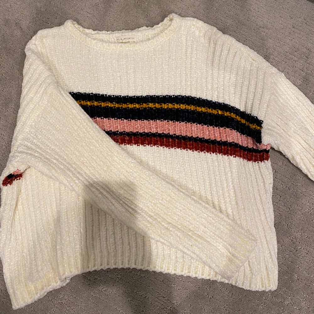 La Hearts White Sweater